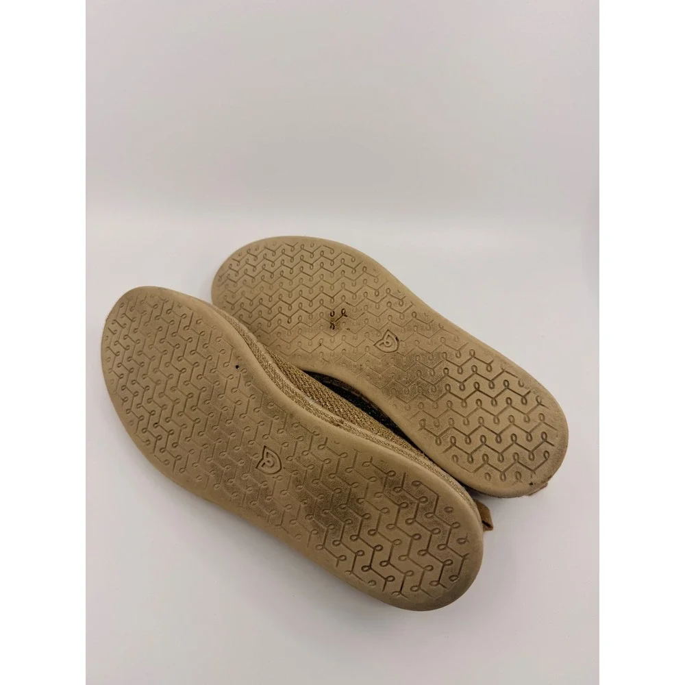 Rothys The Espadrille Camel Metallic Gold Knit Flats Shoes Women 8.5 186-008
